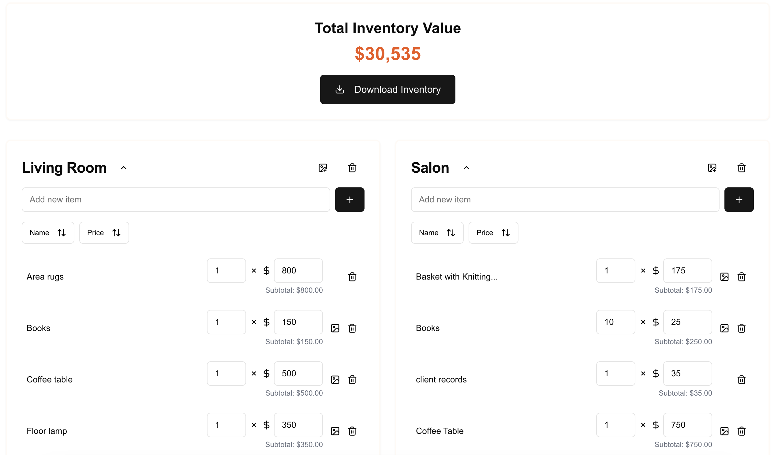 Inventory Manager Screenshot